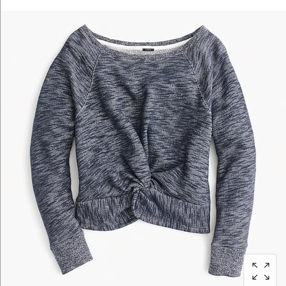 J.crew twist front sweatshirt, NWT, sz s-m - Picture 1 of 8